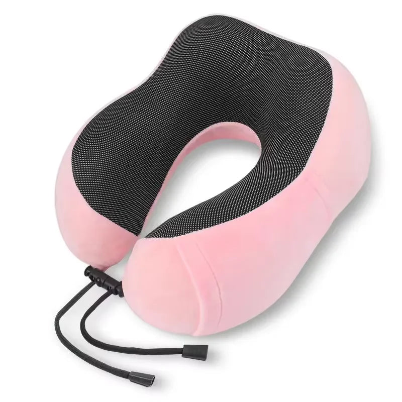 1pc U Travel Memory Cotton Pillow NeckMotor Cars And Aeroplanes NapMagnetic Fabric Ushaped