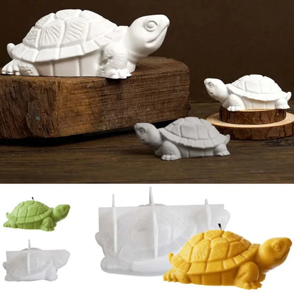 Stereo Turtle Silicone Candle Mold DIY Handmade Animal Shape Aromath Soap Plaster Resin Craft Casting Molds Home Decor Supplies