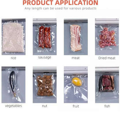 Kitchen Food Vacuum Sealer Bag Sous Vide Storage Bags For Vacuum Packaging 12/15/20/25/30cm*1500cm/Rolls