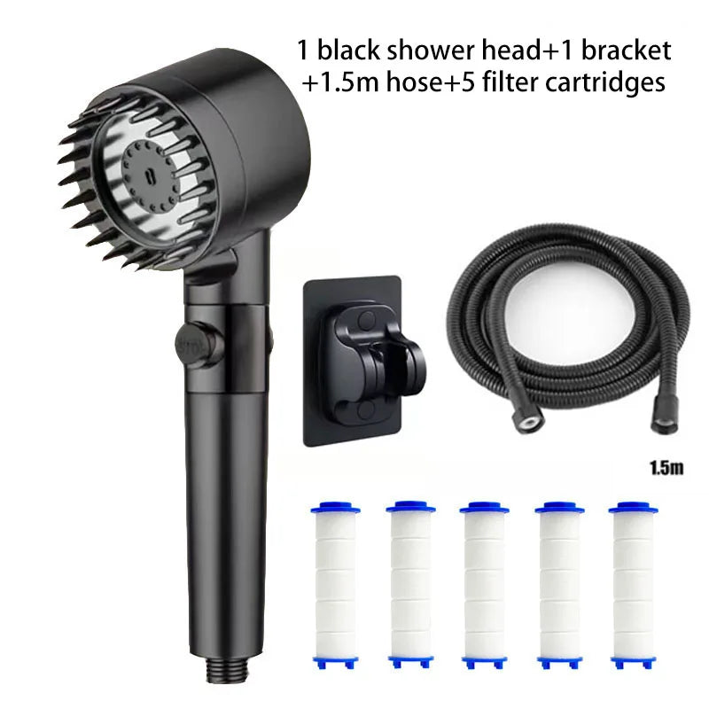 Three Speed Adjustment Bathroom Supplies Head Massage Portable Shower Filter Showers for Bathroom Accessories Showerhead Items