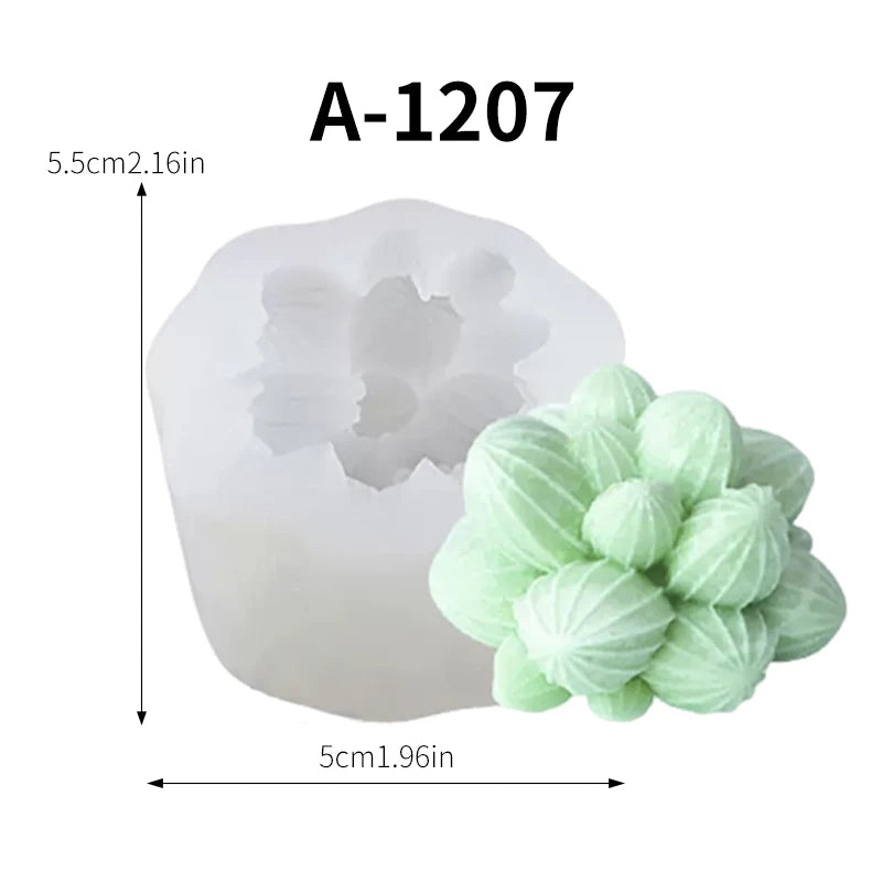 Simulation succulent liquid silicone mold DIY candle fragrance resin drop mold cake creative mold