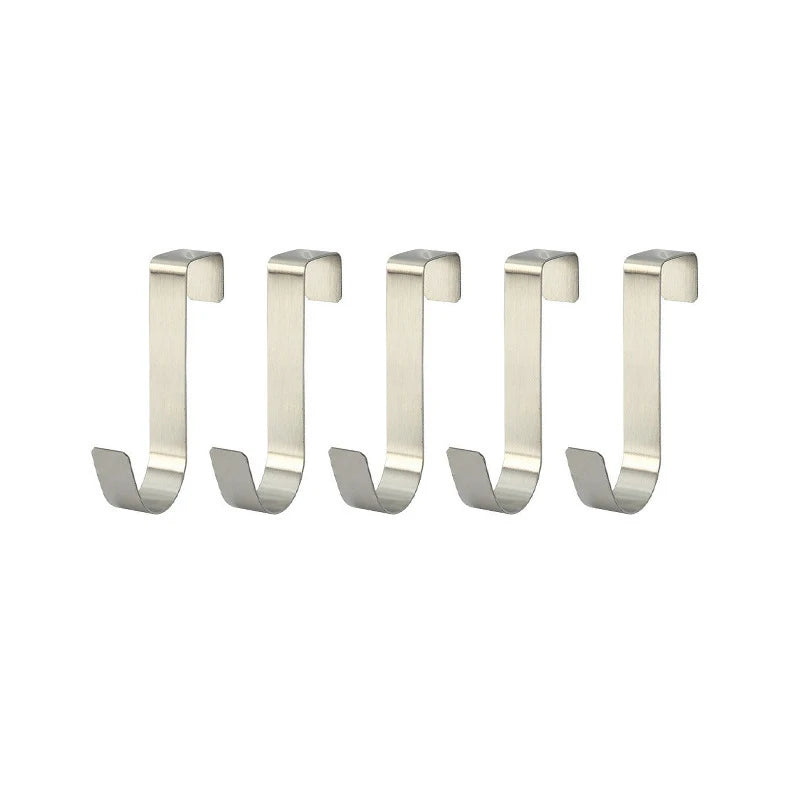 Multi-Purpose Hooks Kitchen Cabinet Door Back Hook Hanging Rack Clothes Coat Hat Towel Hanger Storage Hook Bathroom Accessories