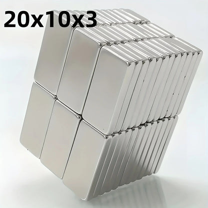 20/50pcs Magnets, 20x10x3mm, Rectangular Magnets for Industrial Use, Metal Material, No Battery Required