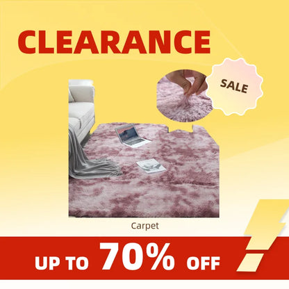 Clearance_VIKAMA Fall and Winter Tie-dye Shaggy Carpet Home Living Room Bedroom Sofa Cushion Coffee Table Cushion Bedside Rug Ca