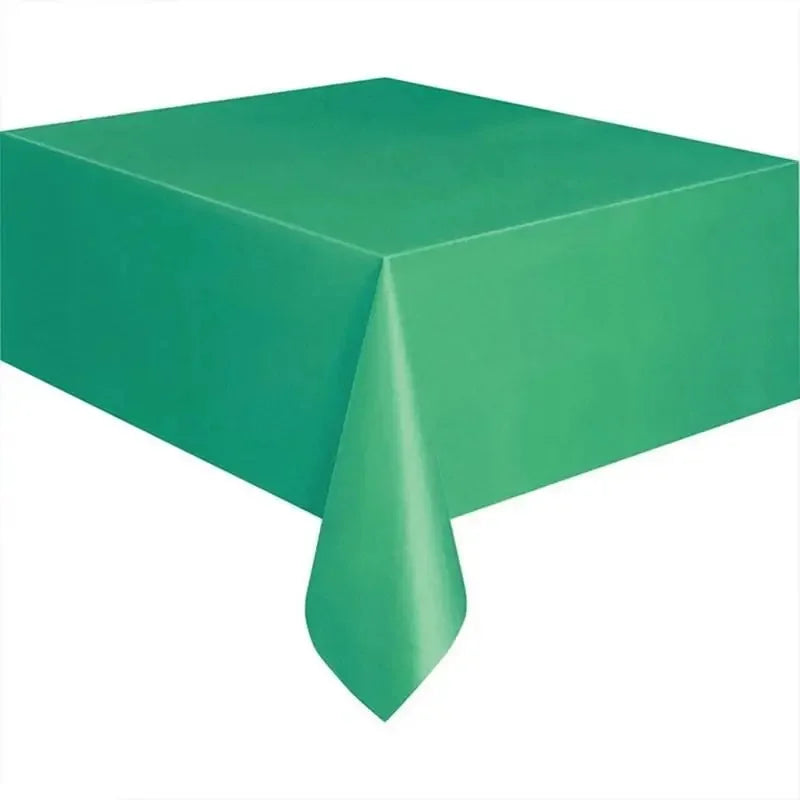 1pc 137*183cm Plastic Disposable Table Cover Rectangle Party Tablecloth Waterproof for Birthday wedding christmas New Year Event