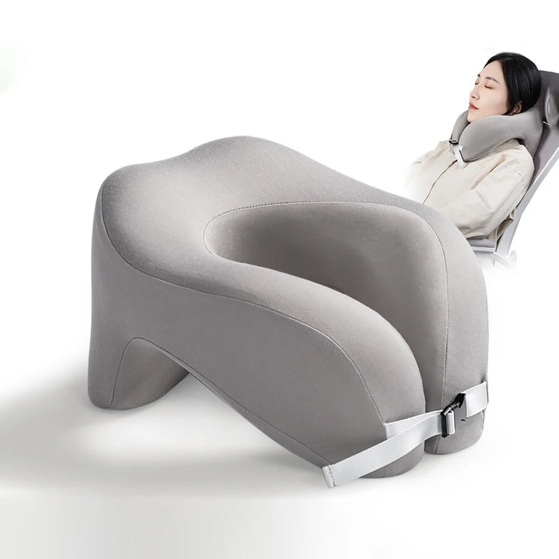 Pillow Travel U-Shape Pure Memory Foam Neck Pillow For Airplane Office Nap Cervical Pillows Flight Sleeping Head Neck Support