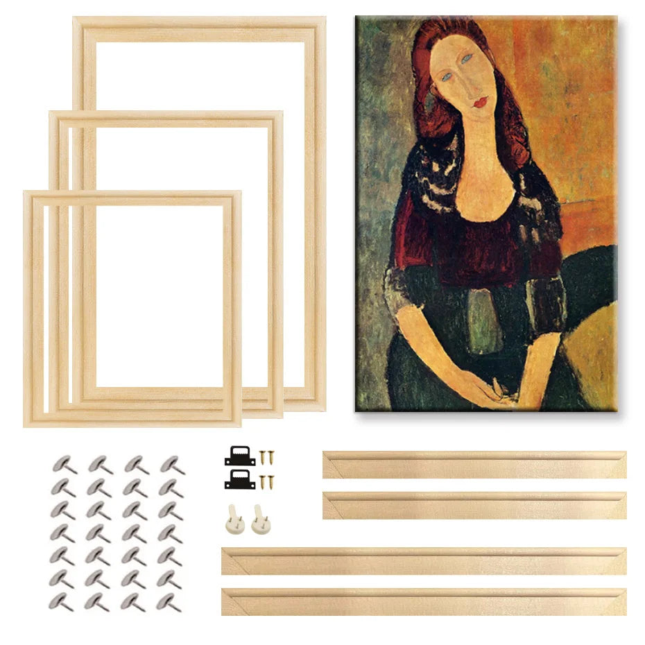 35x45 40x50cm Natural Wooden Picture Frame For Wall Canvas Frame Diamond Painting Frame Picture Poster Wall Frame Home Decor