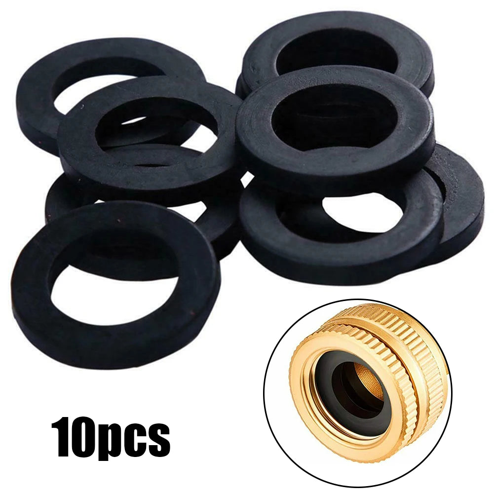 10Pcs Rubber Ring Flat Gasket Sealing Ring Flexible Pipe Bath Bathroom Shower Hose Washers Rubber Seals For Shower Head Hose