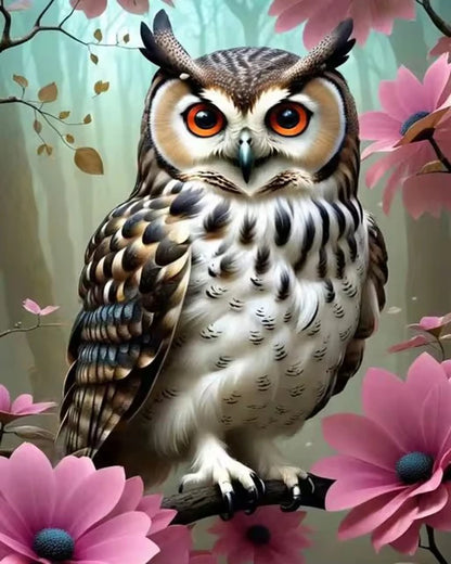 HUACAN Owl Animal Painting By Numbers On Canvas Flower Coloring On Canvas By Adult Pictures Drawing Art Kits Home Decor Gift