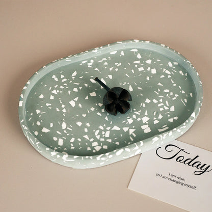Oval Tray Cement Silicone Mold DIY Jewelry Display Panel Mould Concrete Plaster Resin Crystal Storage Coaster Molds Home Decor