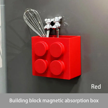 Magnetic wall-mounted narrow-edge kitchen straw, cling film storage box, refrigerator side storage rack 2030