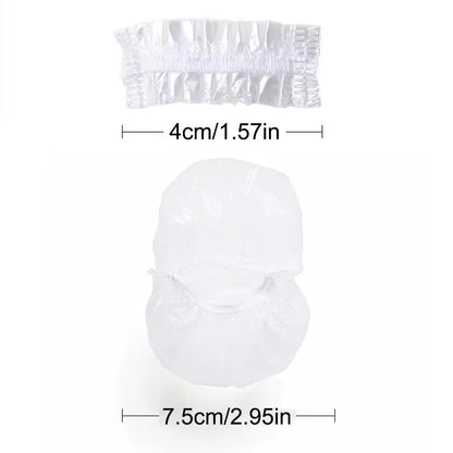 100pcs Transparent Disposable Earmuffs For Shower Waterproof Earplugs Plastic Earplugs For Hair Dye Shower Covers Ear Protectors