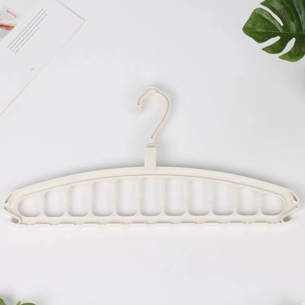 1PC 11-Hole Multi-functional Clothes Hanger for Dormitory Home-use Spiral Plastic Closet Drying Hanger Support