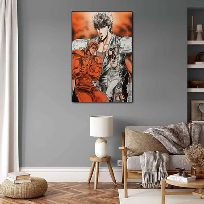 Hokuto No Ken Anime Video Game Canvas Painting Art Poster and Wall Art Picture Print Modern Family Bedroom Home Decor Posters