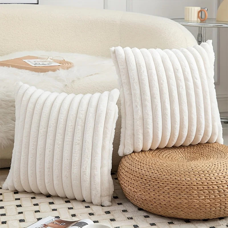 1pc Stripe Corduroy Pillow Case,Creative Home Fabric PillowCushion For Sofa Bedroom Car, Home Decoration Home Decor Room Decor