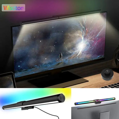 RGB Displays Monitor Light Bar Strip Eye Care Lighting Work Game Learning Reading Dimming Table Light Strip RGB Atmosphere Lamp