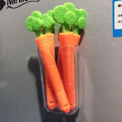 5pcs Carrot Sealing Clip Creative Kitchen Food Freshness Sealing Clip Snack Sealing Storage Moisture Resistant