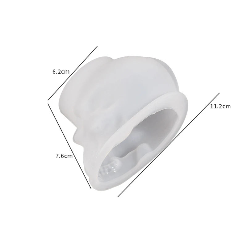 Skeleton Head Epoxy Resin Mold Halloween Candle Making Keychain Pendants Skull Shape Pendants Epoxy Silicone Molds Jewel Making