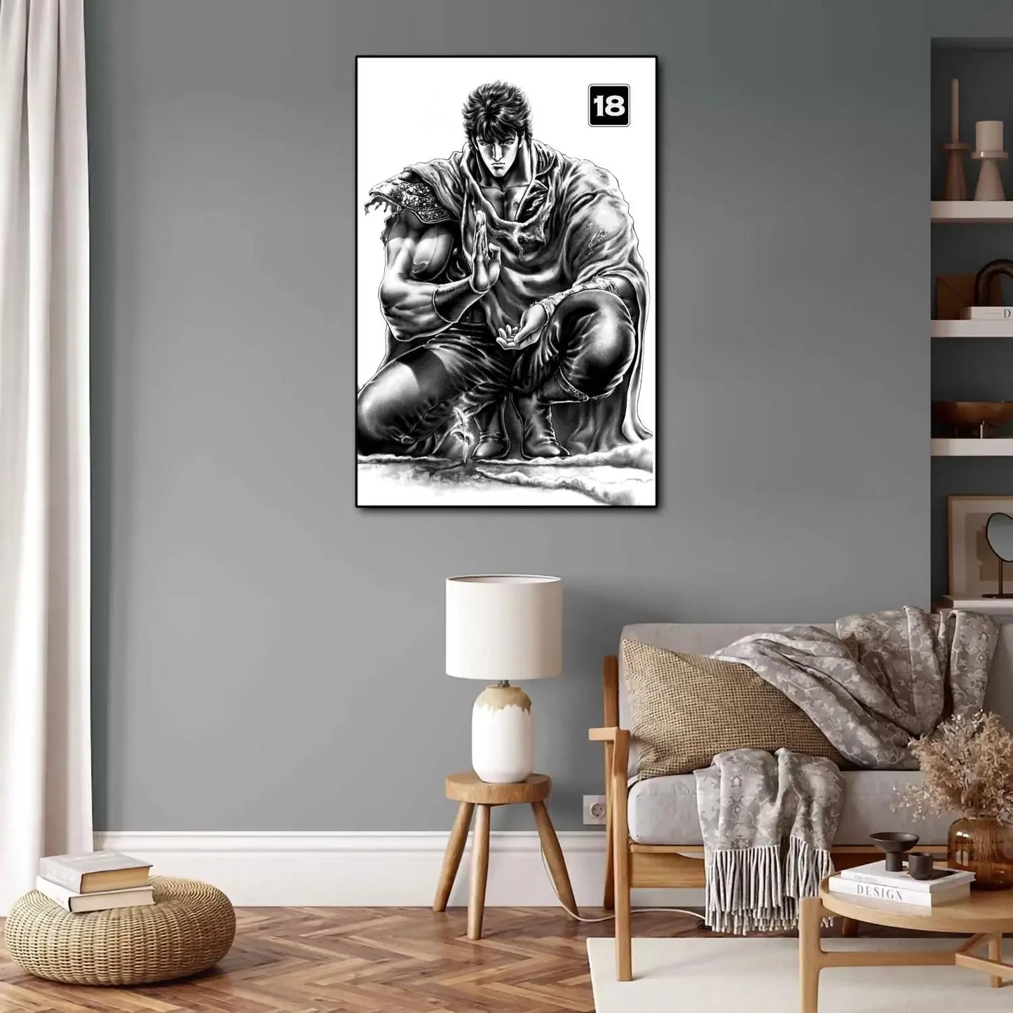 Hokuto No Ken Anime Video Game Canvas Painting Art Poster and Wall Art Picture Print Modern Family Bedroom Home Decor Posters