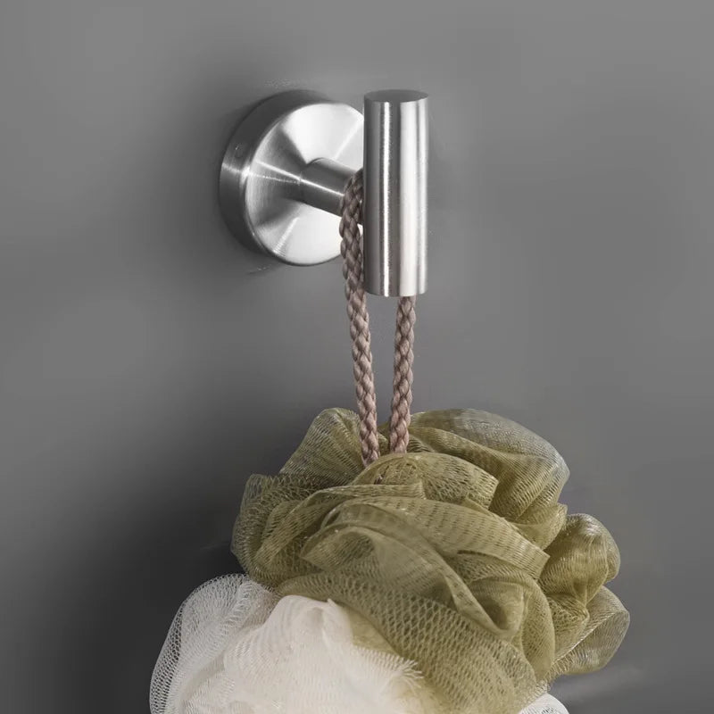 1pcs, No punching self-adhesive hook, Stainless steel bathroom hook,bathroom accessories kitchen organizer