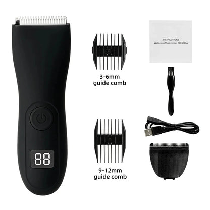 HOMEFISH Mens Body Hair Trimmer for Men Balls Women Lady Shaver Hair Removal Bikini Trimmer Groin & Body Shaver
