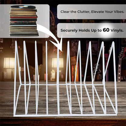 9-grid CD Rack Vinyl Record Storage Rack Triangular Magazine Stand, Bedroom Desktop Storage,5-grid CD/movie Rack ﻿