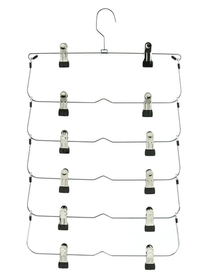 Multi Functional Folding Multi-Layer Pants Rack, Pants Hanger, Household Anti Slip And Seamless Wardrobe Storage Tool