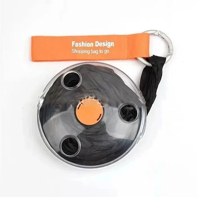 Multifunctional Eco Reusable Super Small Storage Bag Portable Folding Telescopic Disc Supermarket Shopping Pouch