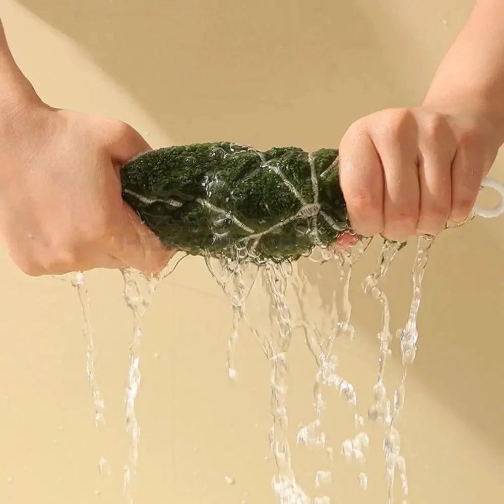 Soft Double-layer Leaf Style Hand Towel Thickened Absorbent Hanging Hand Cloth Speed Dry Handkerchief Rag for Kitchen Bathroom