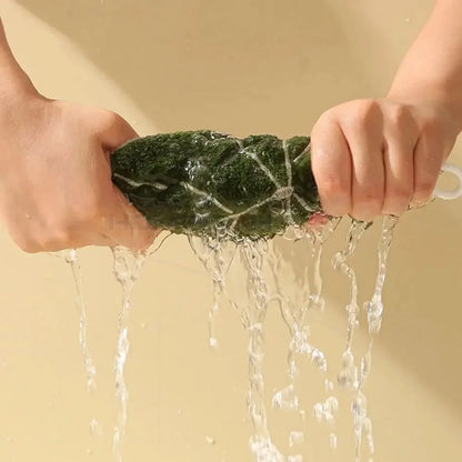 Soft Double-layer Leaf Style Hand Towel Thickened Absorbent Hanging Hand Cloth Speed Dry Handkerchief Rag for Kitchen Bathroom