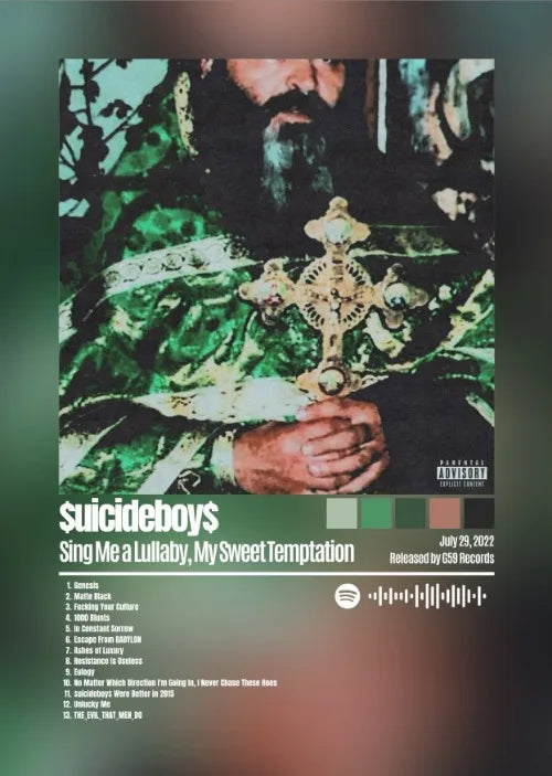 Classic Singer Suicideboy Posters Wall Art Canvas Paintings and Prints HD Pictures for Living Room Bedroom Home Decor Gifts