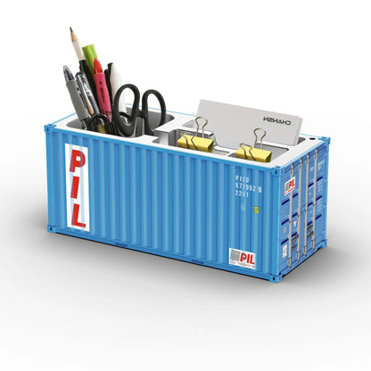 Miniature Realistic Shipping Container Model Simple Multifunctional Office Desktop Pen Holder Storage Box Home Decor Craft