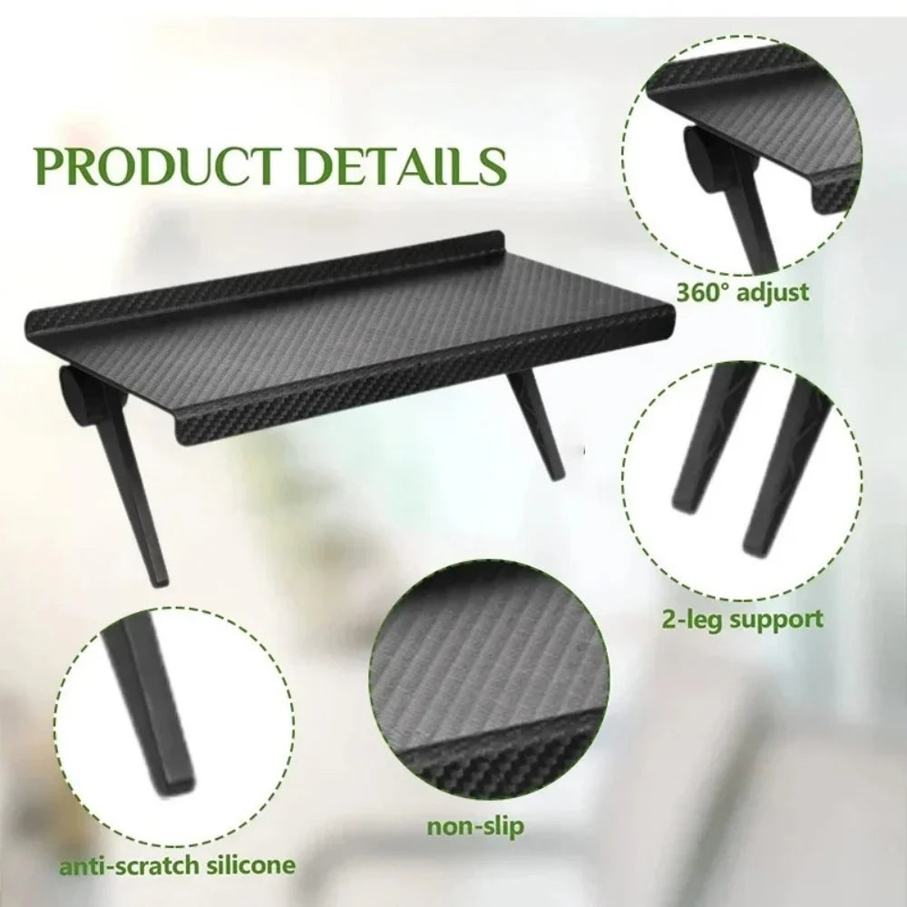Adjustable TV Screen Top Storage Rack Computer Monitor Desktop Shelf for Wireless Router Set Top Box Media Box Home Organizer
