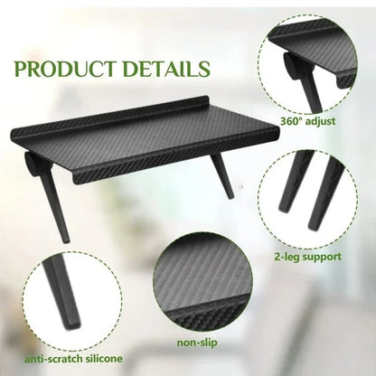 Adjustable TV Screen Top Storage Rack Computer Monitor Desktop Shelf for Wireless Router Set Top Box Media Box Home Organizer