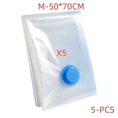 3-5PCS Vacuum Storage Bags, Space Saver Bags  Compression for Comforters and Blankets Clothes Travel Packing Organizer