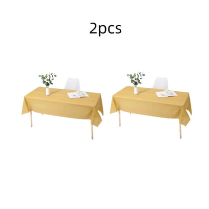 1pc Reusable Tablecloths 137x183cm BPA Free Plastic Dining Table Cover Cloth for Parties Picnic Camping Disposable Tablecloths
