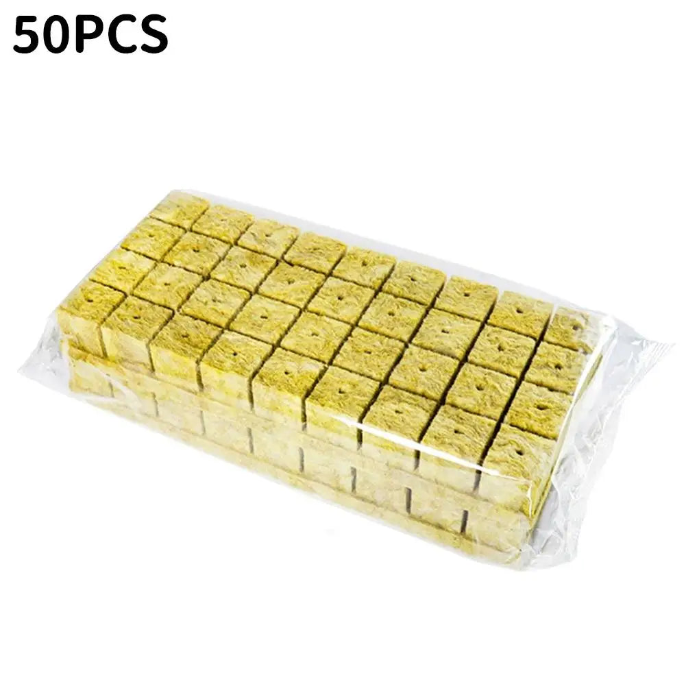Agricultural Rock Wool Hydroponic Planting Block Water Retention And Aeration Ventilative Hydroponics Seed Seedling 50/100pcs