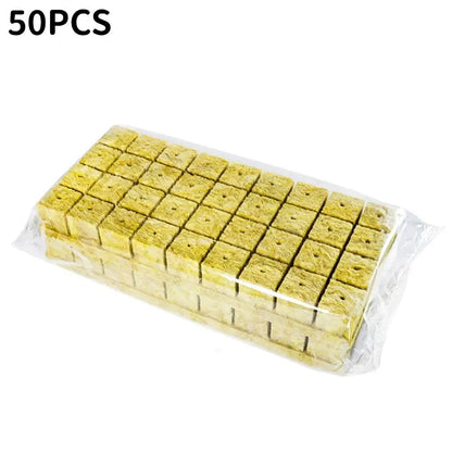 Agricultural Rock Wool Hydroponic Planting Block Water Retention And Aeration Ventilative Hydroponics Seed Seedling 50/100pcs