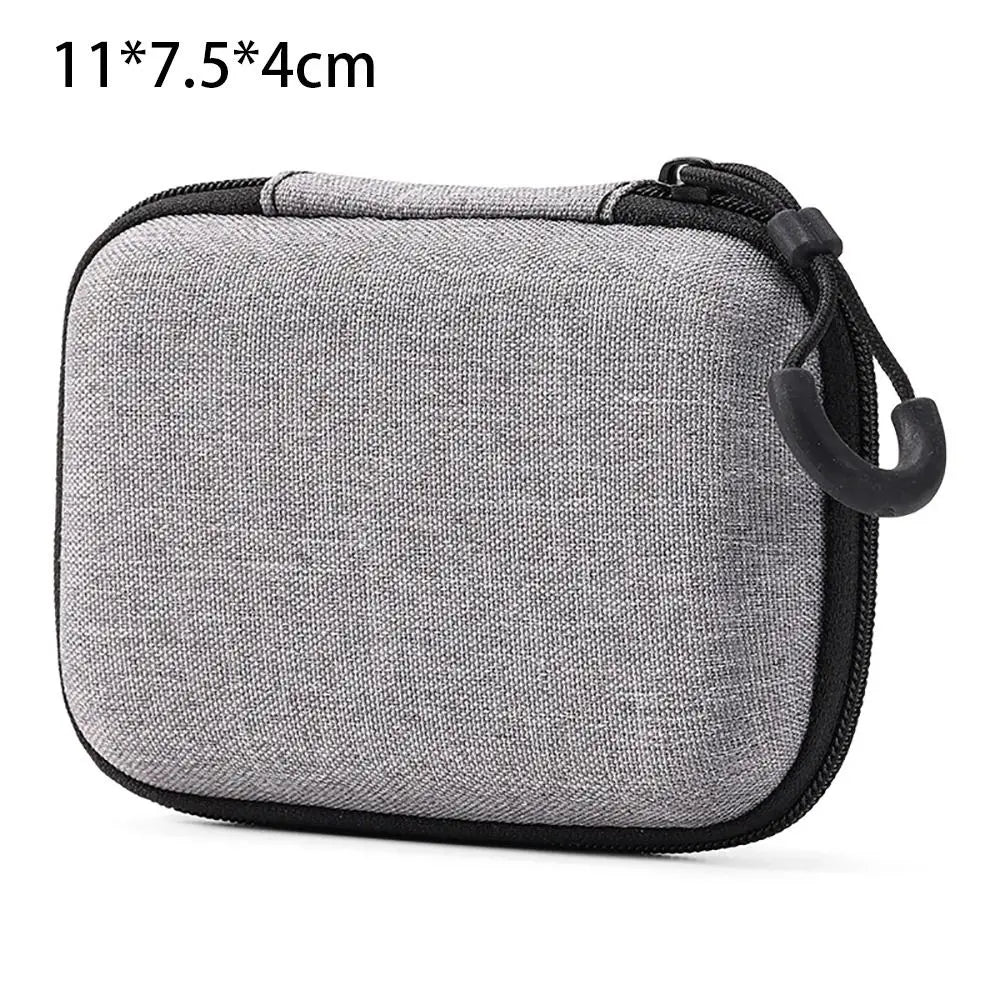1Pcs Mini EVA Storage Bag Pouch Carrying Bag Zipper Earphone Case For Airpod Earphone/Phone/Charging Cable Digital Accessories