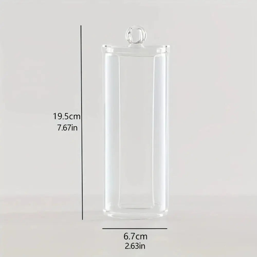 1pcs Acrylic Cotton Swab Makeup Organizer Cosmetics Storage Box Portable Make Up Cotton Pad Holder Container Storage Case