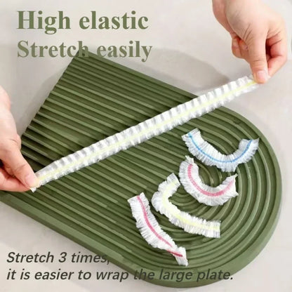 50-1000PCS Disposable Food Cover Wrap Food Grade Fruit Vegetable Storage Bag Elastic Plastic Bag Kitchen Fresh Keeping Bag