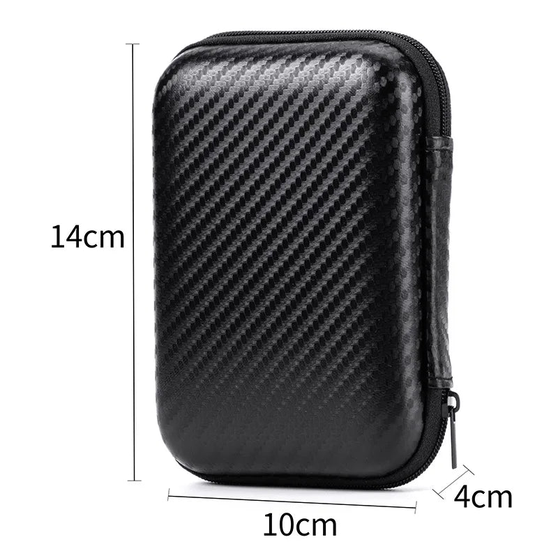 Stylish Eva Headphone Data Cable Storage Hard Drive Bag Simple Portable Charger Headphone Zipper Box