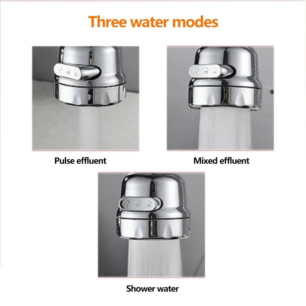 360 Degree Swivel Kitchen Faucet Aerator Adjustable Dual Mode Sprayer Filter Diffuser Water Saving Nozzle Faucet Connector