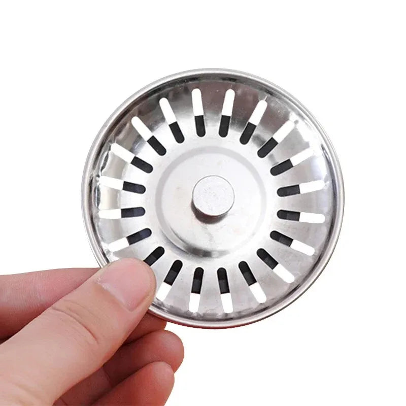 1pc Kitchen Sink Sewer Strainer Basin Drain Stopper Stainless Steel Sink Waste Plug Filter Anti-clog Floor Drain