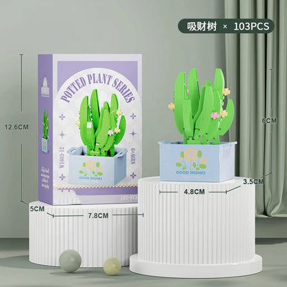 Flower Bouquet Mini Particle Building Blocks Flower Kit 3D DIY Creative Plants Micro Bricks for Home Decor Girl Gift Adults Kids