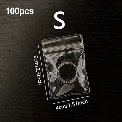 Clear Earring Bags Waterproof Bags Thickened Reusable Storage Pouch for Jewelry Rings Necklace Bracelet