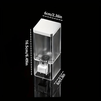 Homefish Wall Mounted Manual Press Soap Dispenser Punch-Free Traceless Installation Transparent Disinfectant Bottle for Bathroom