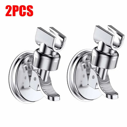 1-4Pcs Adjustable Shower Rack Strong Vacuum Suction Cup Handheld Shower Head Wall Mount Holder Rotating Bathroom Shower Base