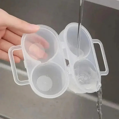 Dual Compartment Egg Storage Box Household Collection Egg Tools Plastic Egg Containers Portable Outdoor Shock-absorbing Storage