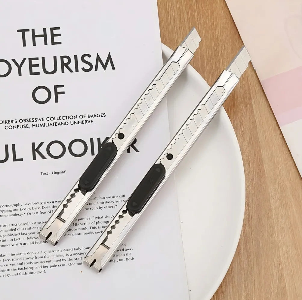 15pcs Stainless Steel Portable Utility Knife Retractable Utility Knife   Hobby Knife Box Cutter Perfect For Cutting At Home